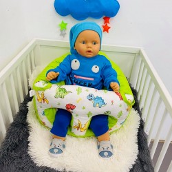 Седалка за бебе Динозаври със зелен гръб
