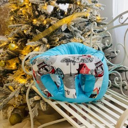 Седалка за бебе Коли със синьо 