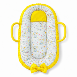 Гнездо за бебе лукс - Жълт слон