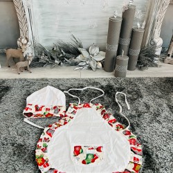 Детска готварска престилка с шапка Коледно ботушче