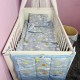 Детски спален комплект с цип Сини облаци за кошара